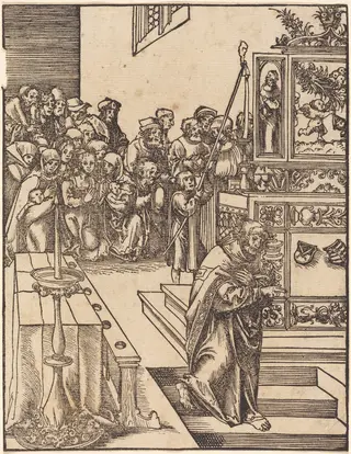 Saint John the Evangelist, by Lucas Cranach the Elder, ink, 1512