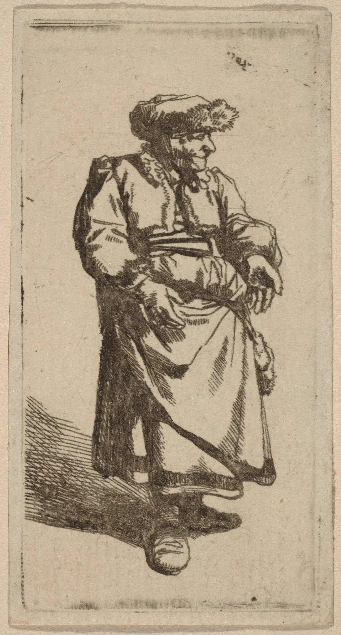 Old Woman Standing, detail