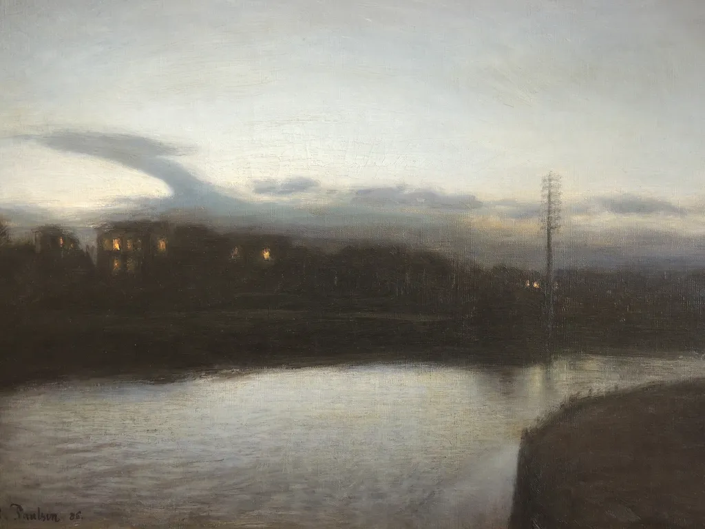 Aftenbillede, by Julius Paulsen, oil, 1894