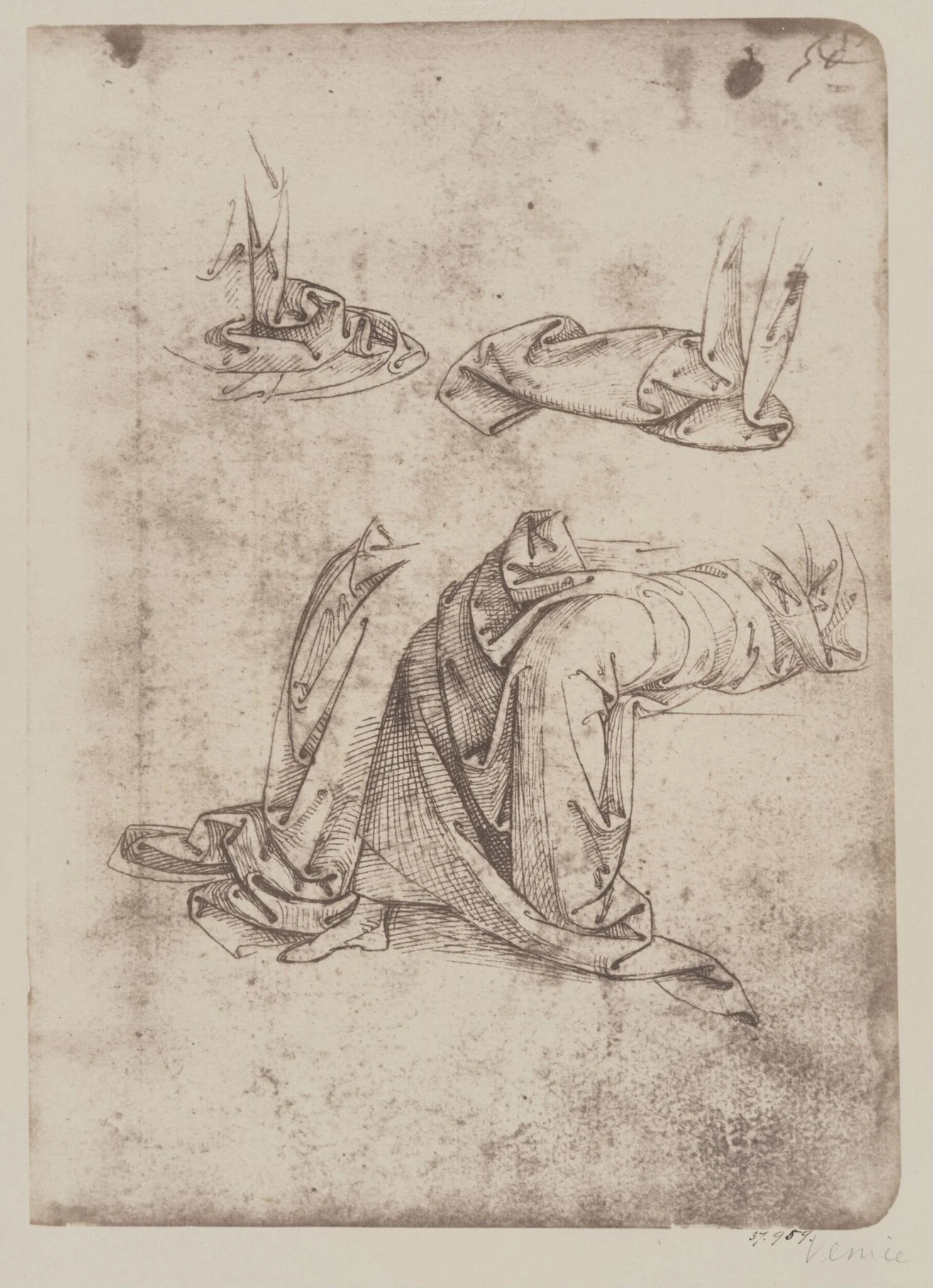 Studies of drapery, detail