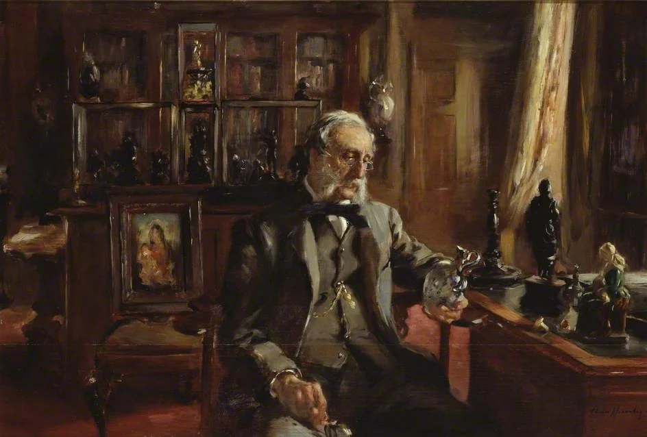 L'amateur chez lui (The Collector at Home), detail