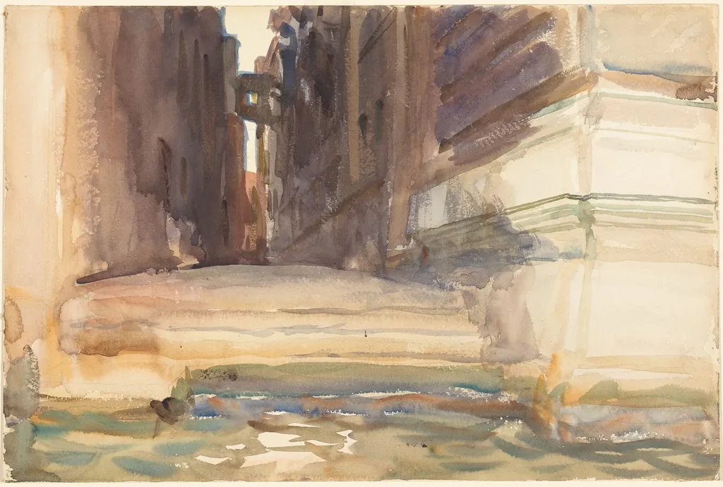 The Calle della Rosa with the Monte di Pietà, Venice, by John Singer Sargent, graphite, 1904