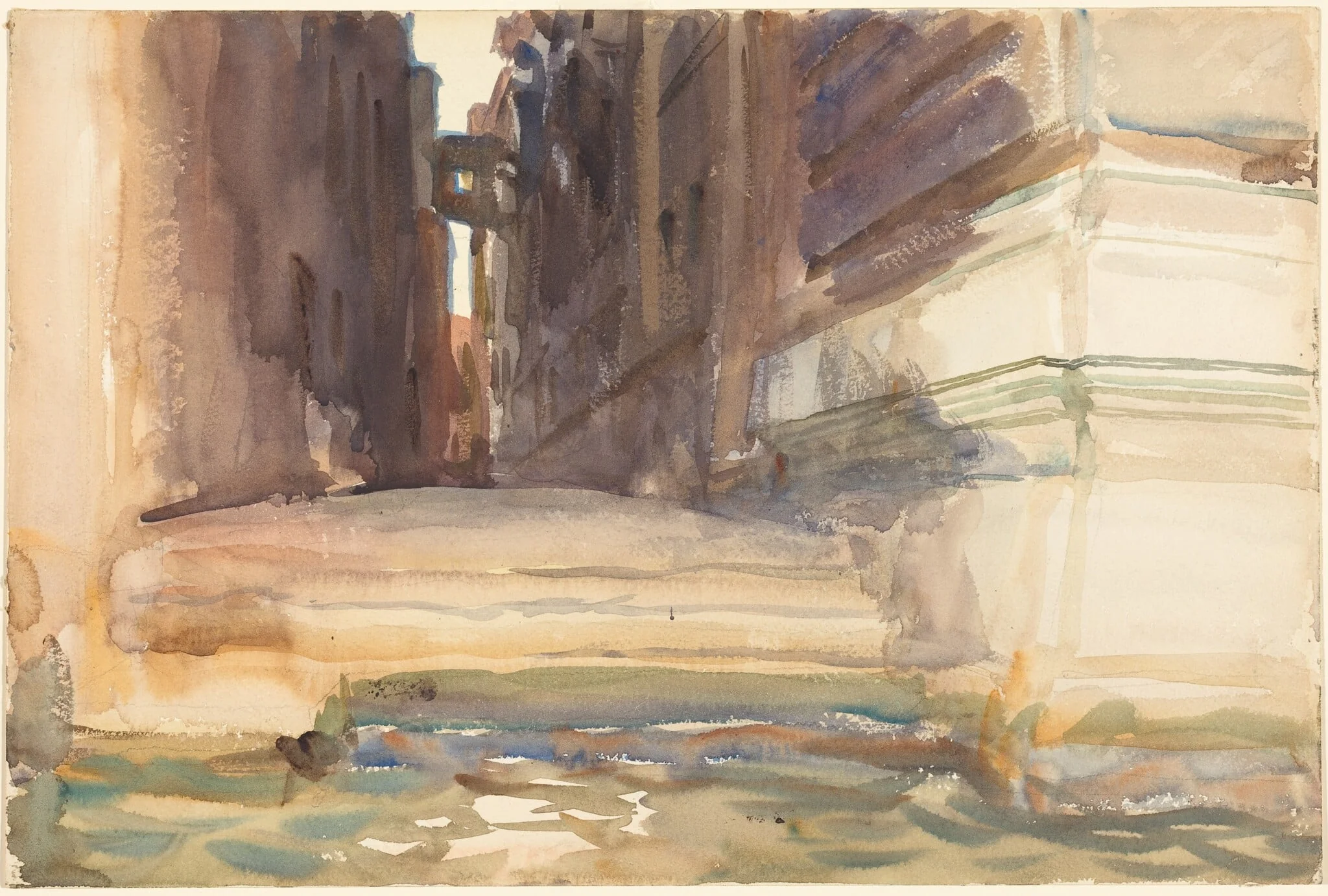 The Calle della Rosa with the Monte di Pietà, Venice, detail