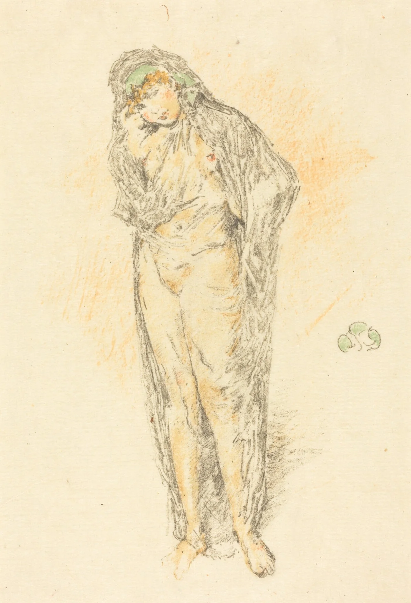 Draped Figure, Standing, detail
