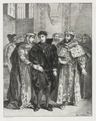 Hamlet, by Eugène Delacroix, 1834