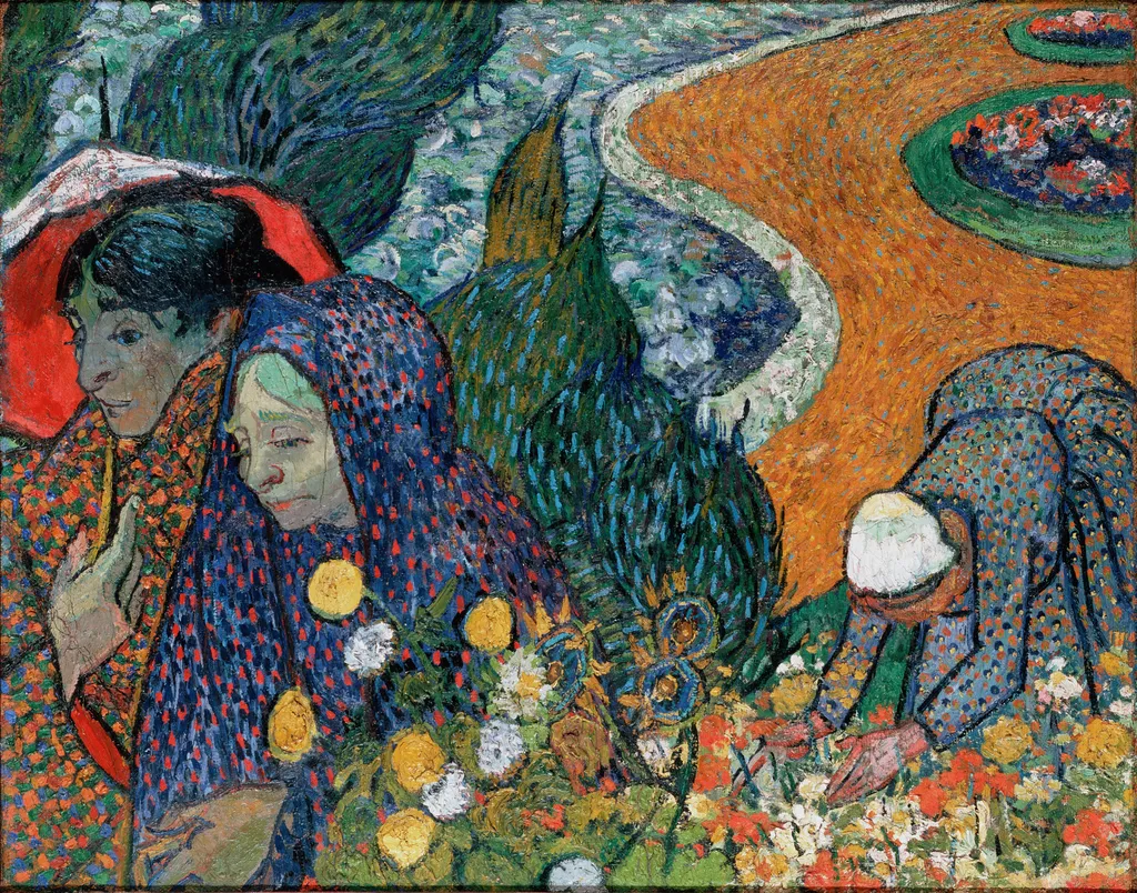 Memory of the Garden at Etten, by Vincent van Gogh, oil, 1888