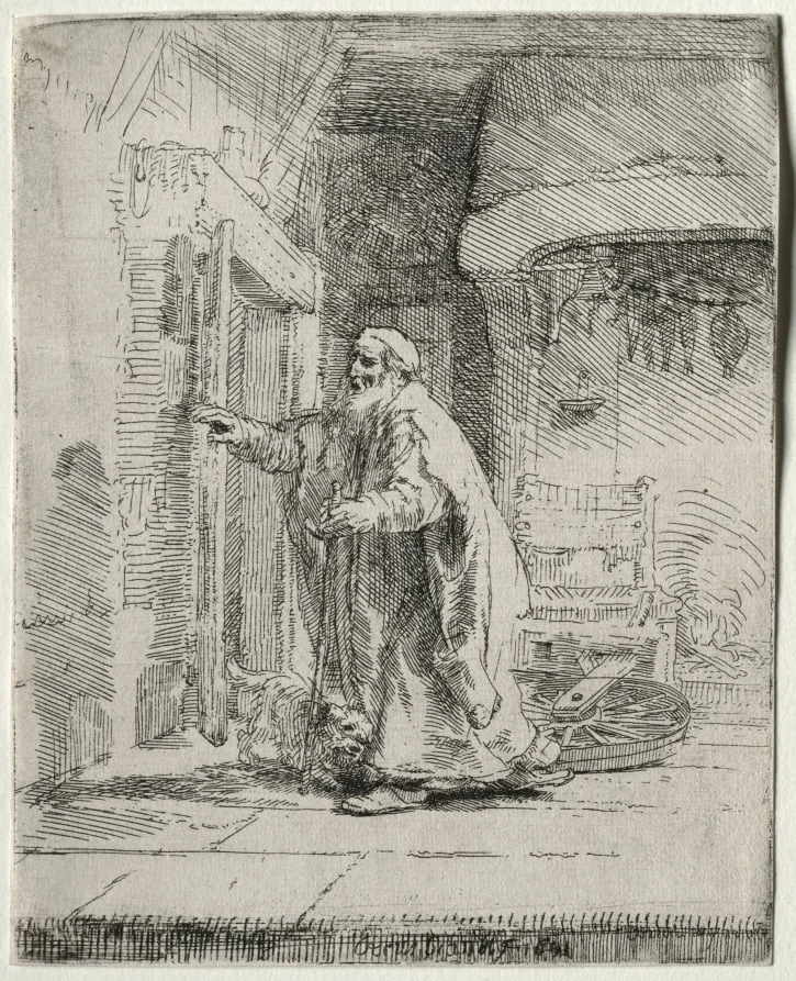 The Blindness of Tobit: The Larger Plate, detail
