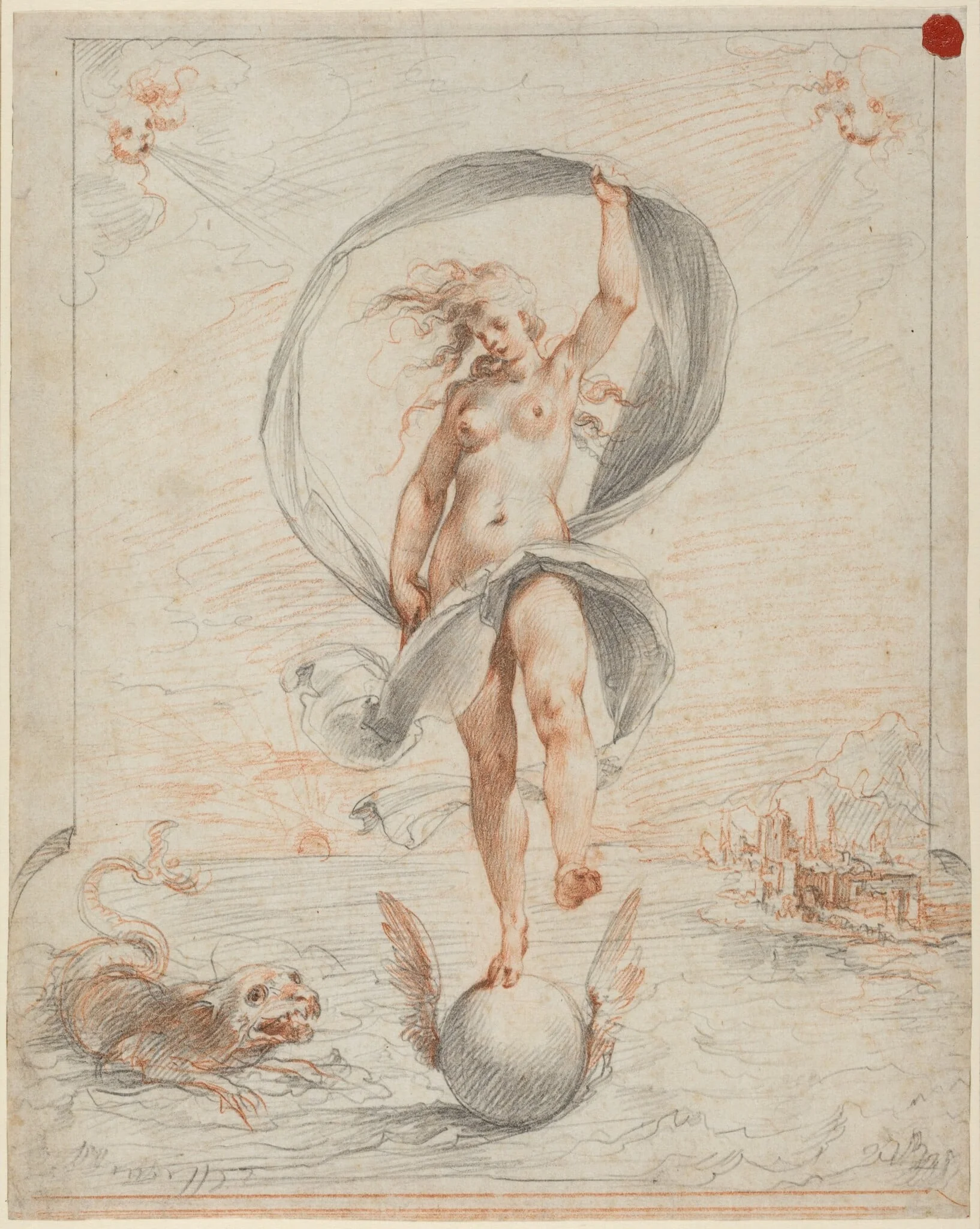Allegorical Figure, detail
