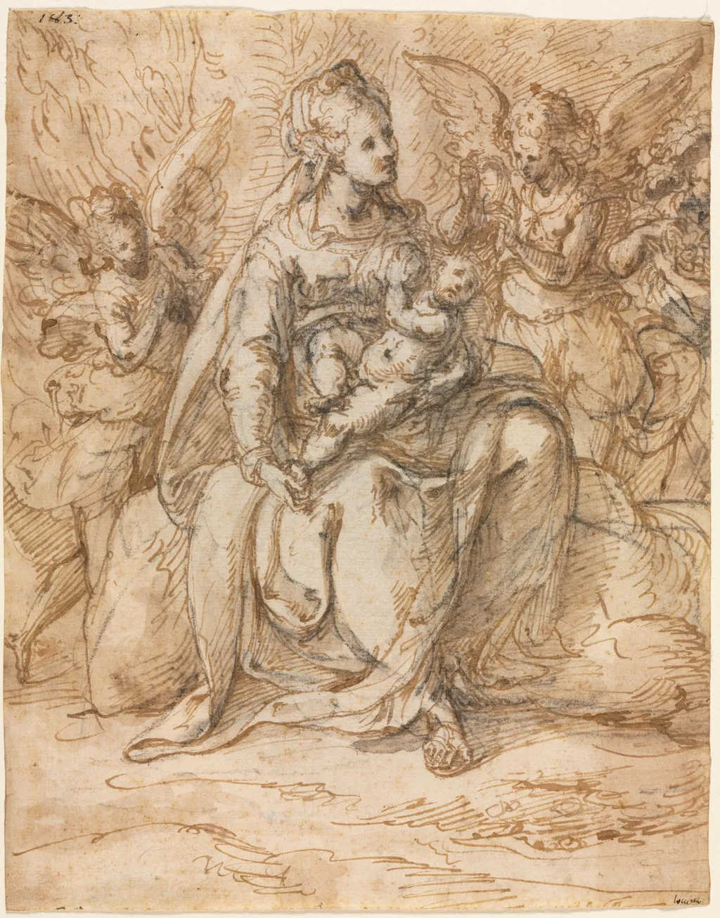 Madonna and Child with Angels, by Aurelio Luini, 1504