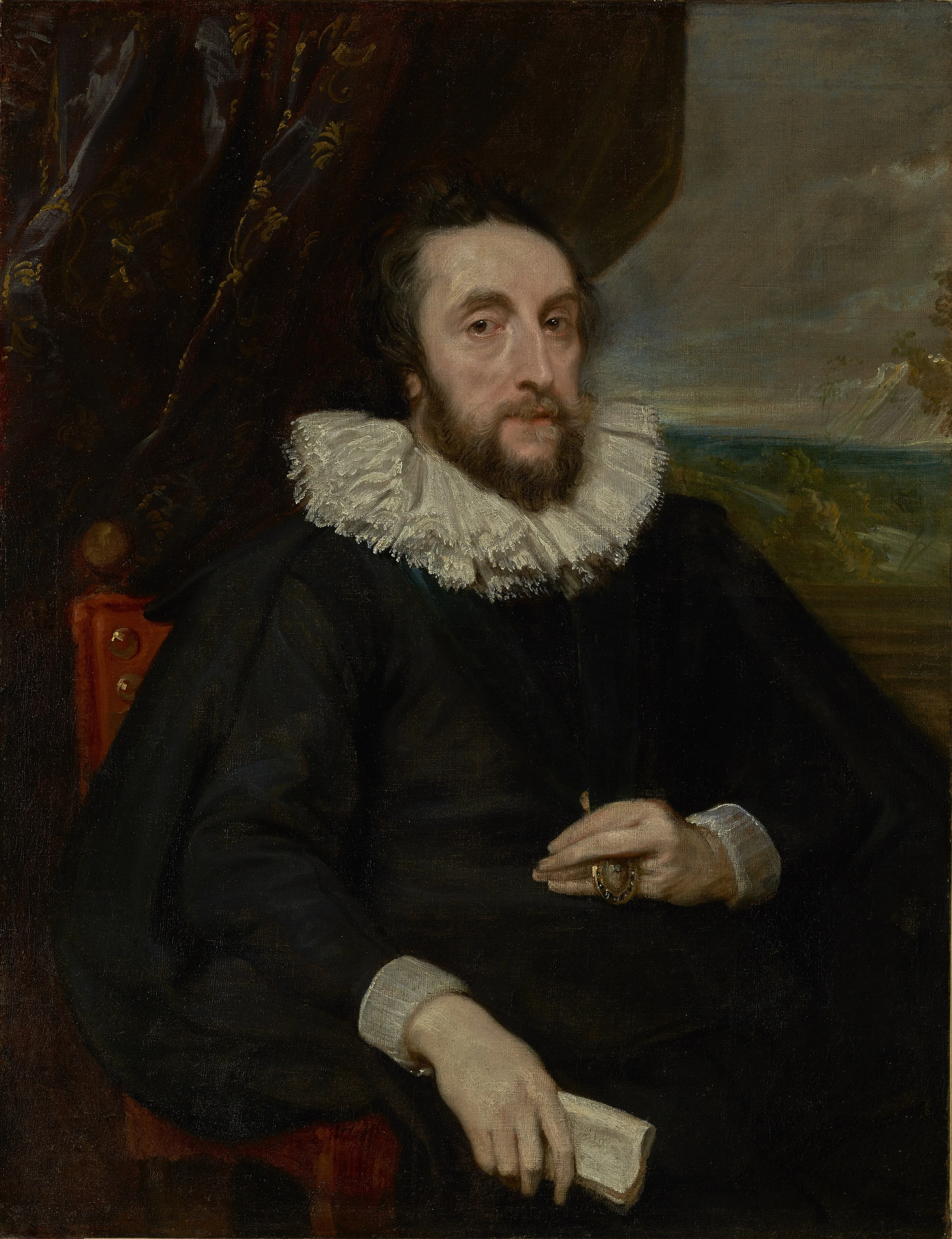 Portrait of Thomas Howard, 21st Earl of Arundel, detail
