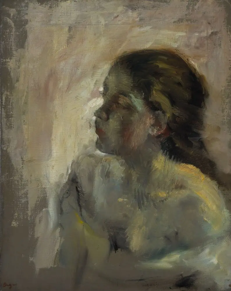A Study of a Girl's Head, by Edgar Degas