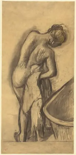 After the Bath: Woman Drying Herself, by Edgar Degas