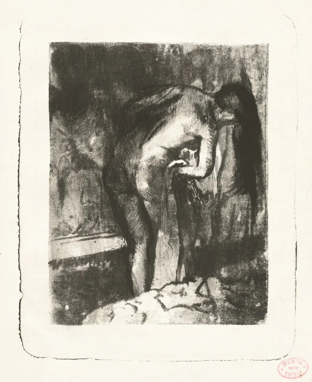 Après le Bain II (After the Bath II), by Edgar Degas, ink, 1892