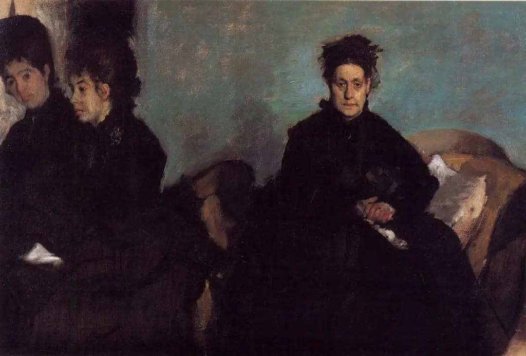 Duchessa di Montejasi with Her Daughters, Elena and Camilla, by Edgar Degas