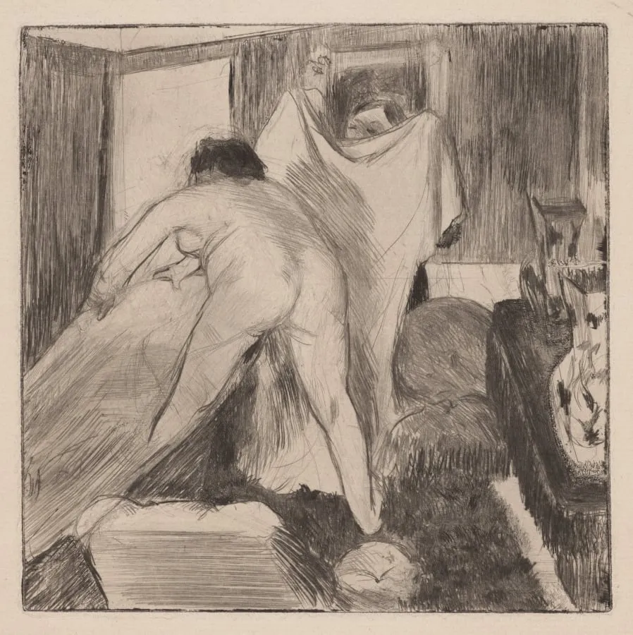 Leaving the Bath, by Edgar Degas, 1880
