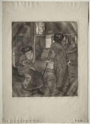 Mary Cassatt at the Louvre: The Etruscan Gallery, by Edgar Degas