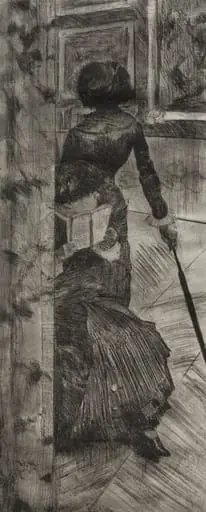 Mary Cassatt at the Louvre: The Paintings Gallery, by Edgar Degas