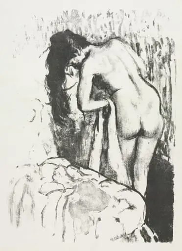 Nude Woman Standing, Drying Herself, by Edgar Degas