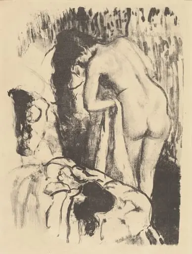 Nude Woman Standing, Drying Herself (Femme nue debout, a sa toilette), by Edgar Degas