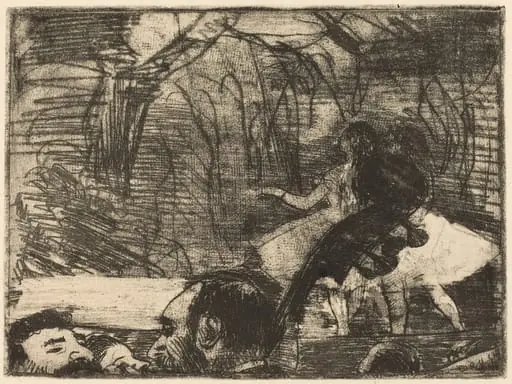 On Stage I, by Edgar Degas