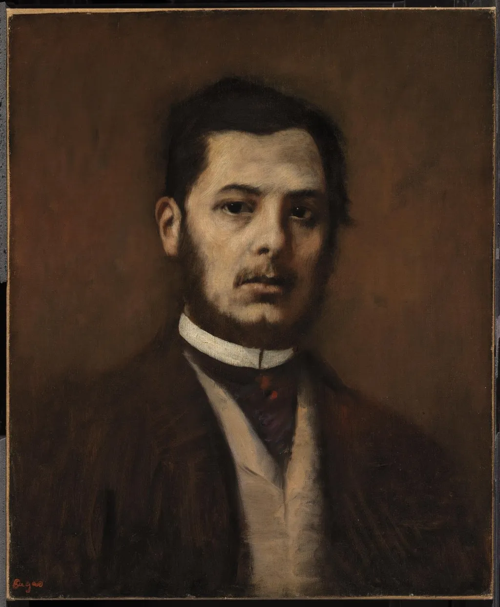 Portrait of a Man, by Edgar Degas, oil, 1884
