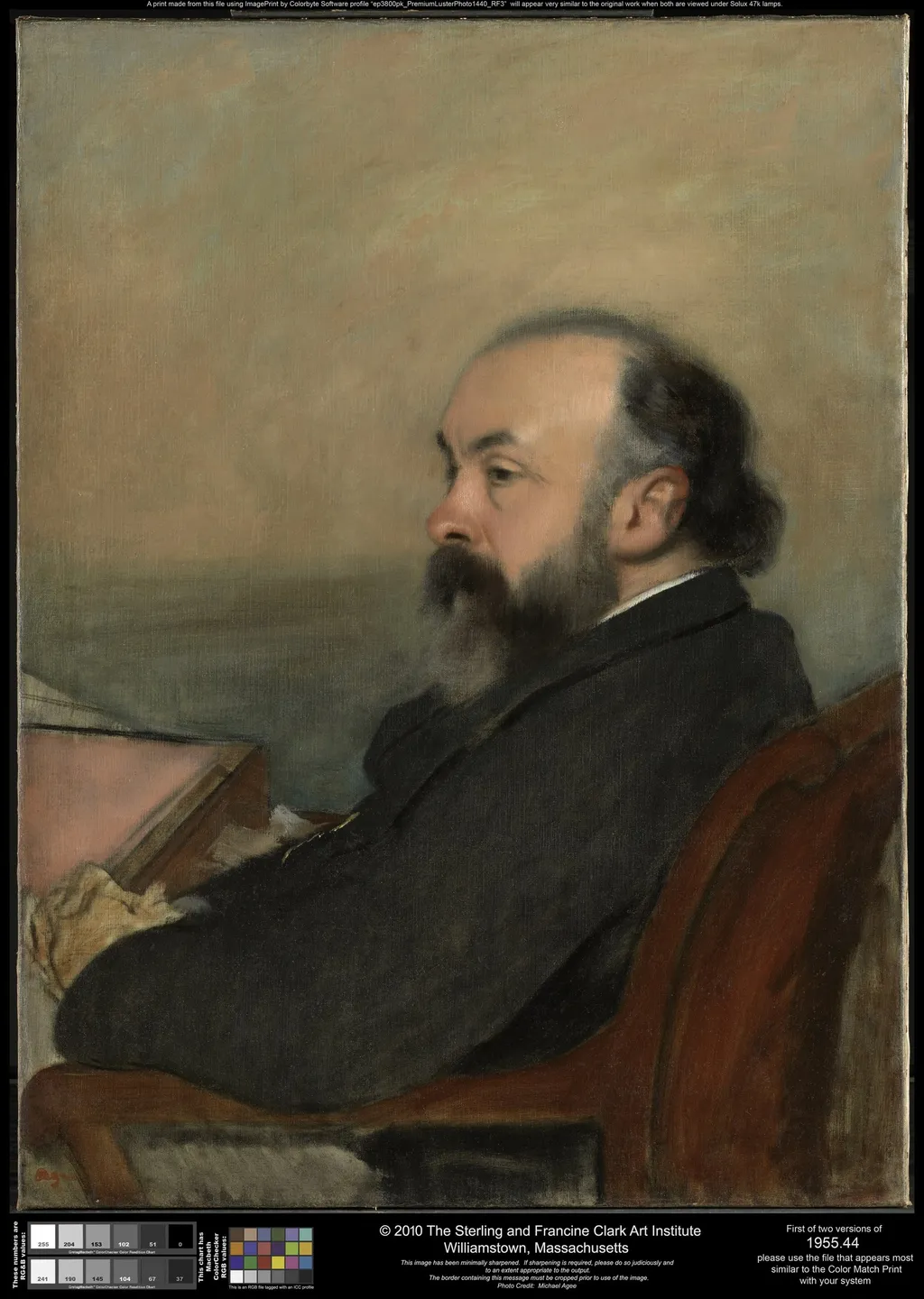 Portrait of a Man, by Edgar Degas, oil, 1889