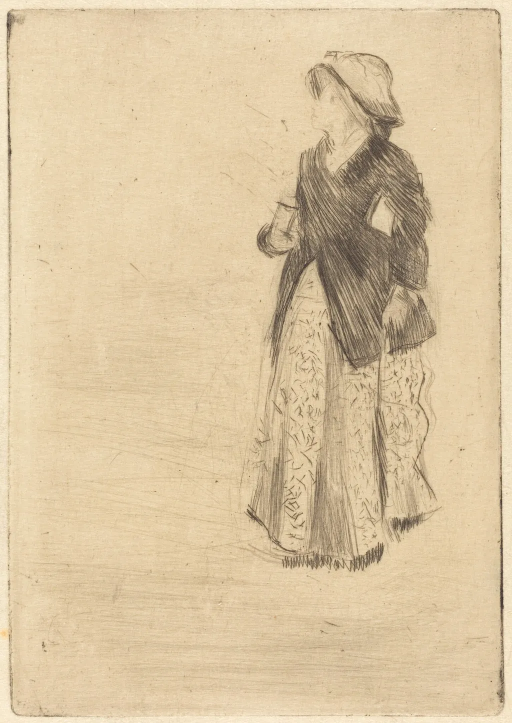 The Actress Ellen Andrée, by Edgar Degas, crayon, 1879