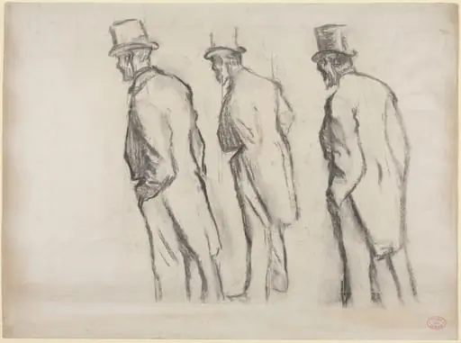 Three Studies of Ludovic Halévy Standing, by Edgar Degas