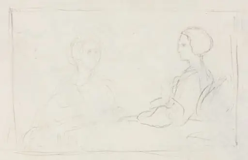 Two Seated Women (verso), by Edgar Degas