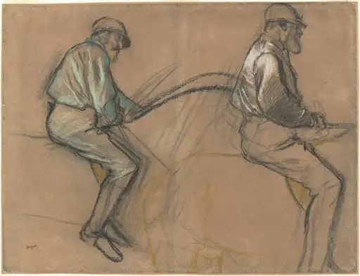 Two Studies of a Jockey, by Edgar Degas