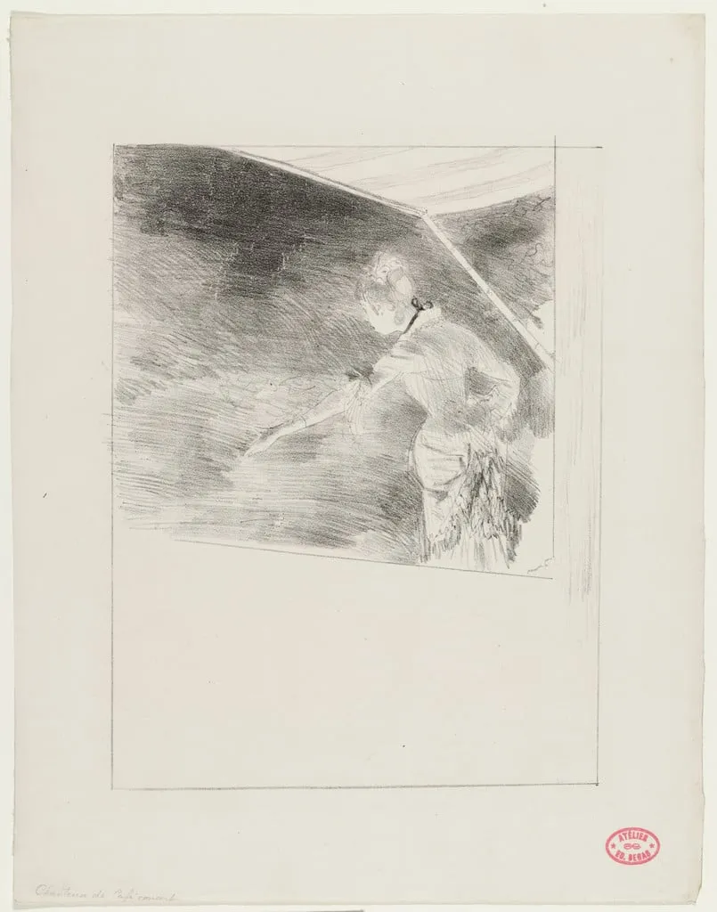 Untitled, by Edgar Degas, ink, 1875