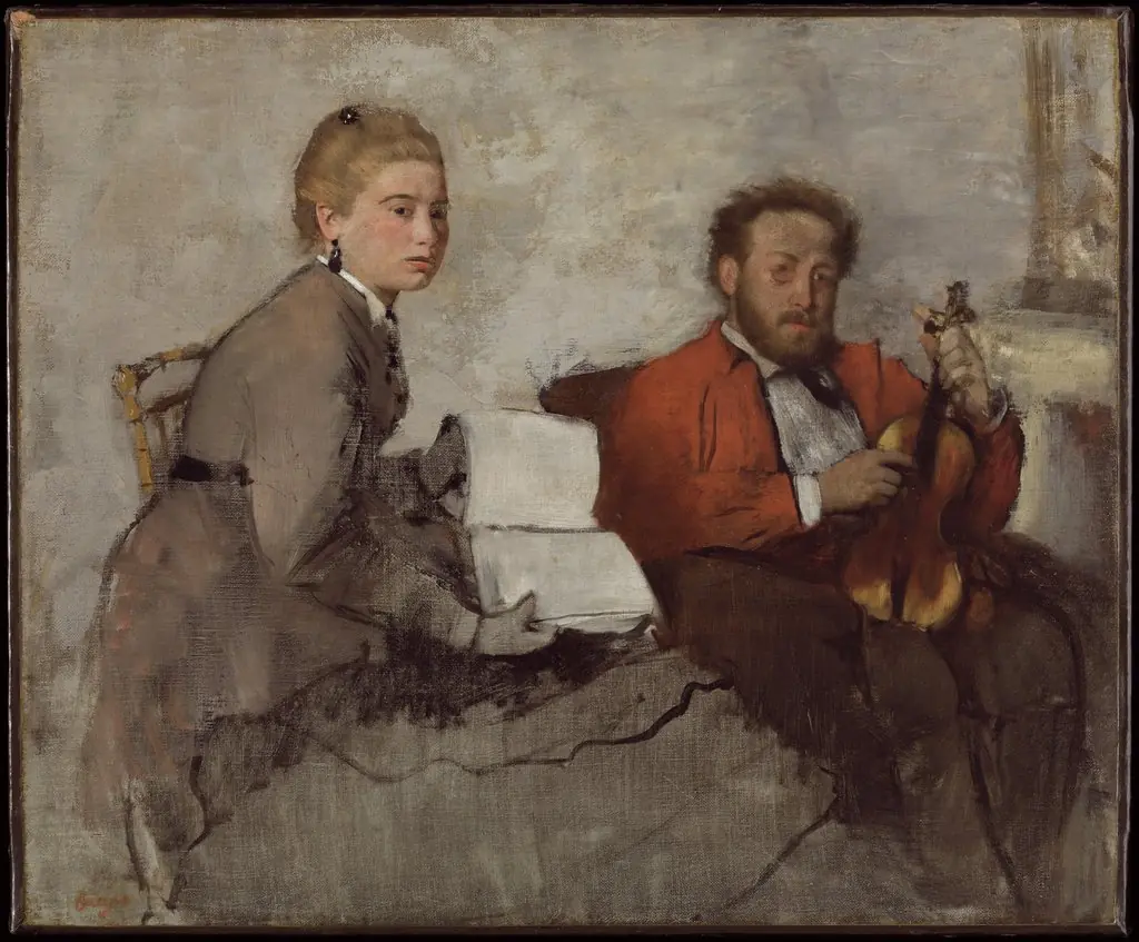 Violinist and Young Woman, by Edgar Degas