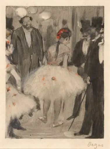 Virginie Being Admired While the Marquis Cavalcanti Looks On, by Edgar Degas
