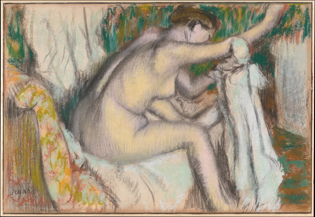 Woman Drying Her Arm, by Edgar Degas, unspecified, 1896
