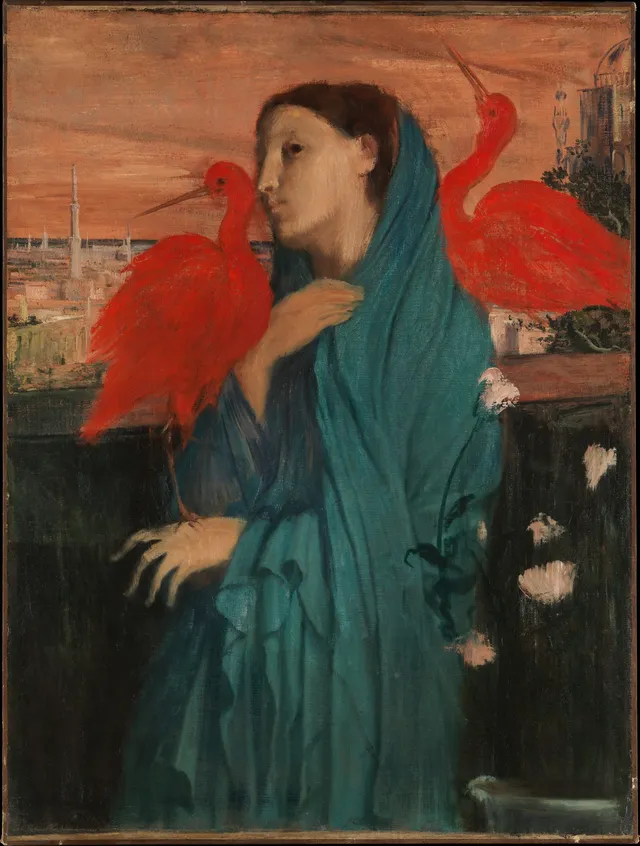 Young Woman with Ibis