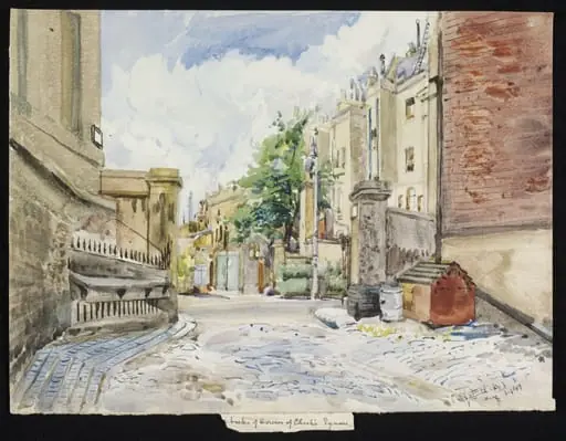Backs of Houses, Chester Square, S.W.1., by Ediss