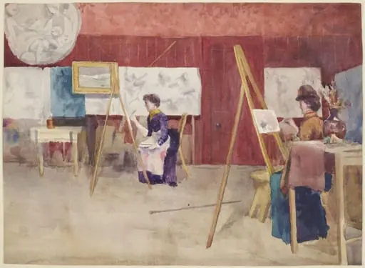 Female Students at the Royal Academy Schools, by Edith Brearey Dawson
