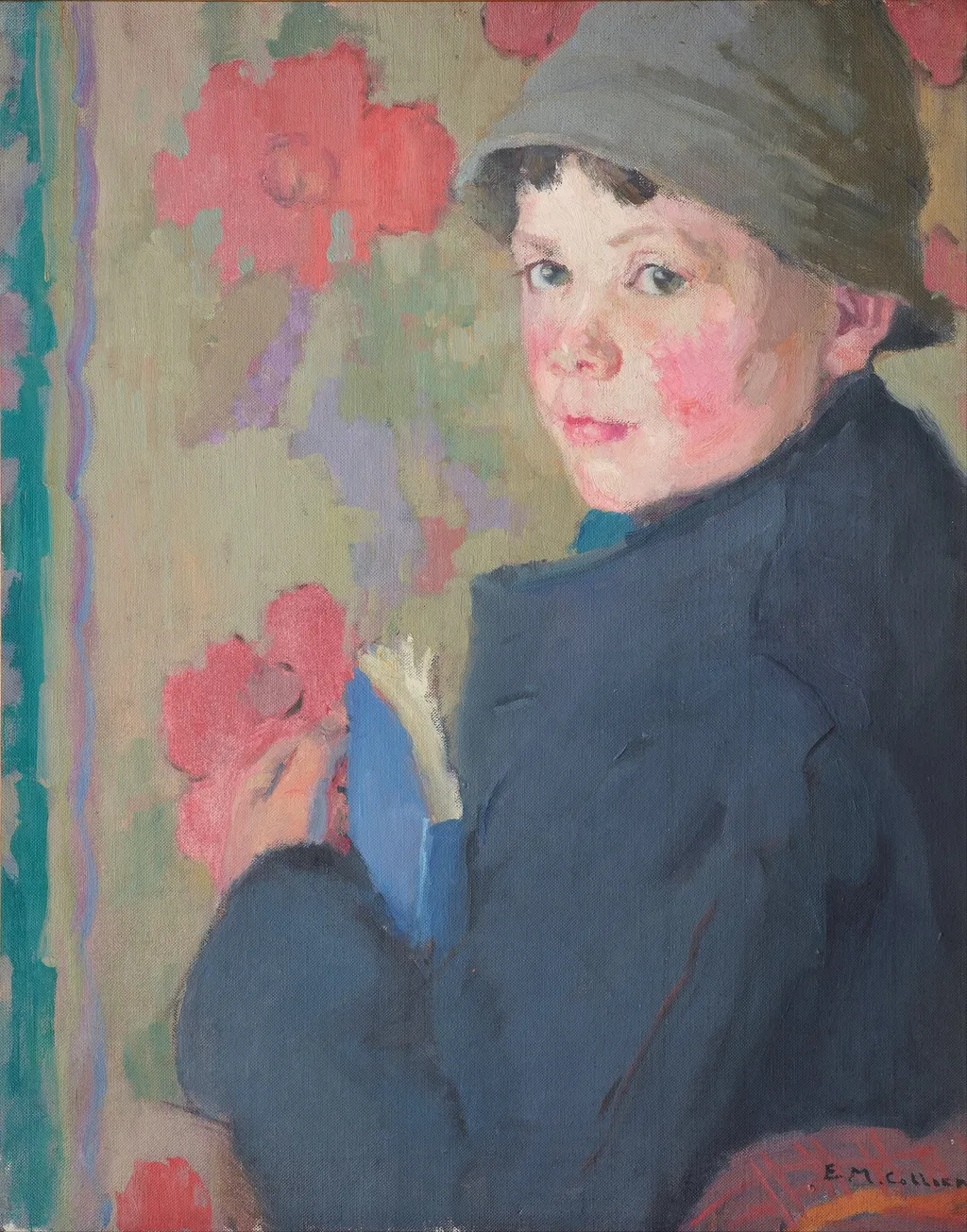 Little schoolboy of Bonmahon, by Edith Collier, oil, 1915