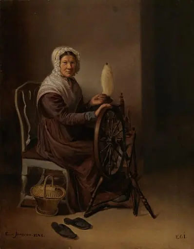 Kehräävä eukko, by Edla Jansson-Blommér