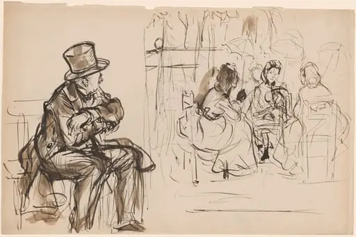 Scene at a Paris Cafe, by Edme-Alexis-Alfred Dehodencq