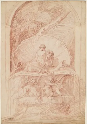 Rocaille Fountain with Venus, Amorini, and Swans, by Edme Bouchardon