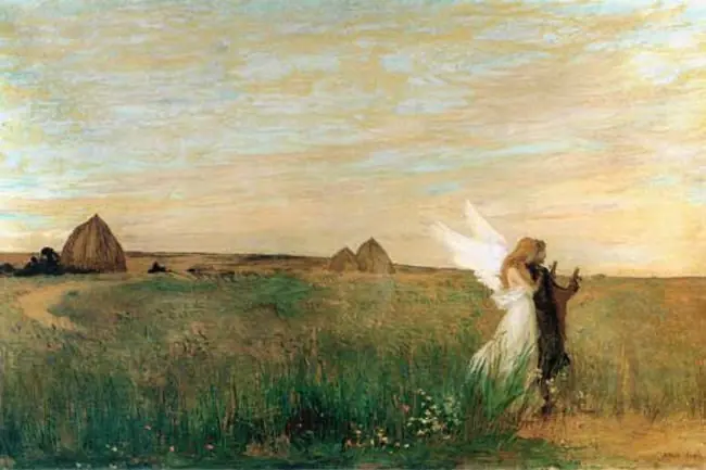 Hesiod Listening to the Inspirations of the Muse, by Edmond Aman-Jean