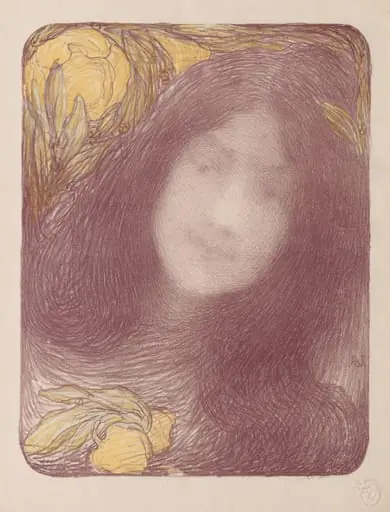 Under the Flowers, by Edmond Aman-Jean