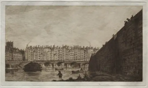 Le Pont-au-change, Paris, vers 1784, by Edmond Gosselin