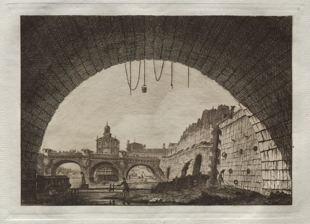 Le Pont Neuf et la Samaritaine, by Edmond Gosselin, 1881