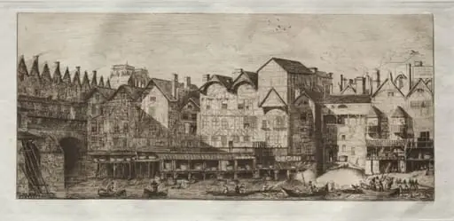 Partie de la cité vers la fin du XVIIe siècle, by Edmond Gosselin