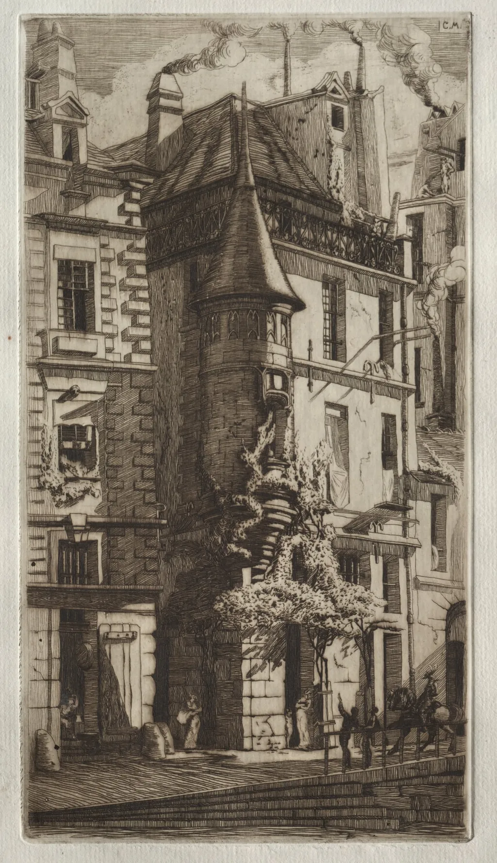 Tourelle de la rue de la Tixéranderie, by Edmond Gosselin, 1881