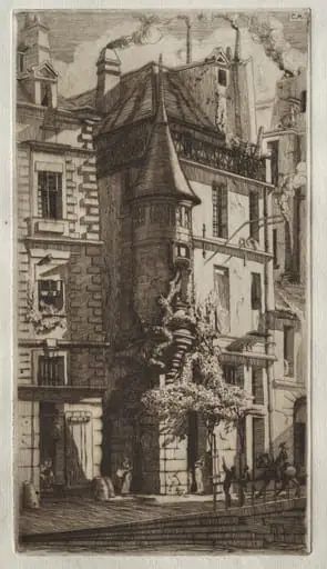 Tourelle de la rue de la Tixéranderie, by Edmond Gosselin