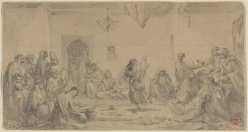 Interior with Dancer, by Edmond Hédouin
