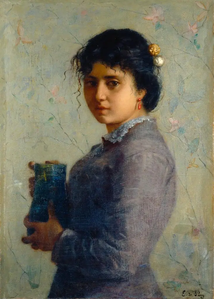 Junge Italienerin mit Vase, by Edmond-Jean de Pury